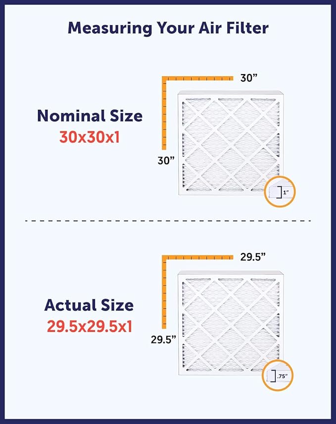 Filter King 39.5x18.5x1 Air Filter | 4-PACK | MERV 8 HVAC Pleated A/C Furnace Filters | MADE IN USA | Actual Size: 39.5 x 18.5 x .75"