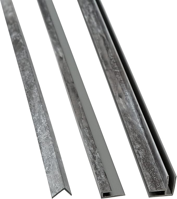 Palisade 78in x 36in x 36in Waterproof Vinyl Corner Shower Surround Kit with Accessories in Urban Cliff