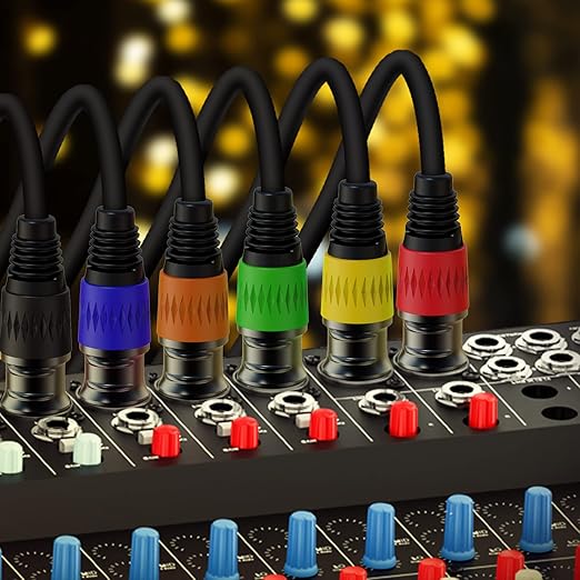 AuxLink XLR Cables, XLR Microphone Cable 25ft 20Pack Mic Cable Male to Female Gold-Plated 3-Pins Compatible with Microphones, Stage Lighting, Speaker Systems and More