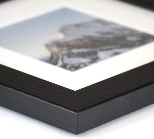 Frame It Easy 33 x 40 Black Grain Wood Frame (Derby)