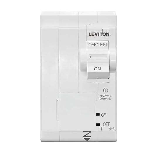 Leviton 2nd Gen Smart Circuit Breaker with Remote Control, GFCI, 2-Pole 60 Amp, 120/240-Volt and 120/208-Volt, 10kA Interrupt Rating, LB260-GST