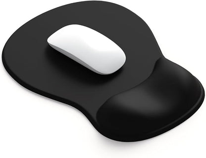 ErgoComfort Gel Wrist Rest Mouse Pad-Ergonomic Office Mousepad with Wrist Support-Non-Slip, Design Desk Accessories Mat for Home&Game Decor (01Black)