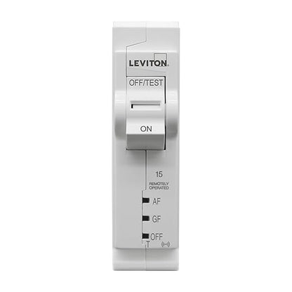 Leviton 2nd Gen Smart Circuit Breaker with Remote Control, Dual Function AFCI/GFCI, 1-Pole 15 Amp, 120-Volt, 10kA Interrupt Rating, LB115-DST