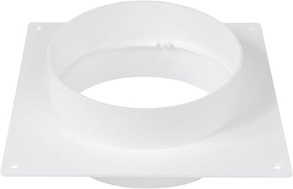 5" Inch Pack of 2 Duct Connector Flange - Plastic Straight Pipe Flange for Heating Cooling - Inlet Outlet Ventilation System - Ducting Coupling Wall Plate - Assembly Joint Set (125mm)