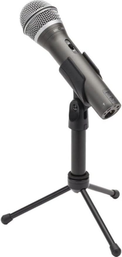 SAMSON Q2U Recording & Podcasting Pack | Gray Bundled with Pop Filter + Mic Arm + Microfiber Cleaning Cloth (4 Items)