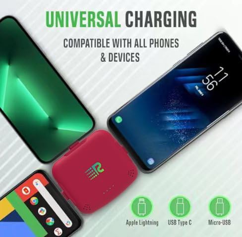 Rush Charge Universal COMET Portable Power Bank – 3200mah, 2.1A High-Speed Fast Charging - Apple Lightning, Type C, Micro-USB Charges 3 Devices at a Time Pre-Charged Compatible with iPhone 17 16 15 14
