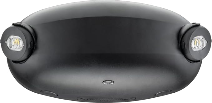 Lithonia Lighting ELM2L B M12 Quantum LED Emergency Light, Manual Testing, 220 Lumens, Black