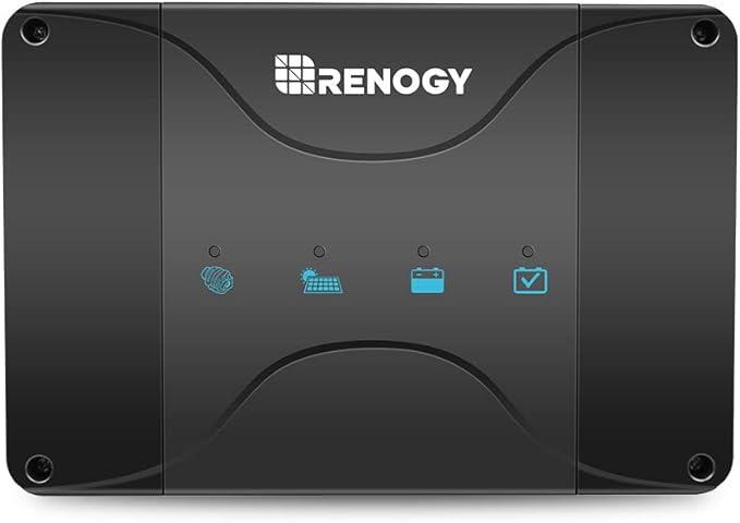 Renogy 50 Amp MPPT Charge Controller 12V MPPT Solar Charge Controller, Capable for Solar Panel and Alternator Power Input, with DC to DC Battery Charger Function, for Gel, AGM, and Lithium Batteries