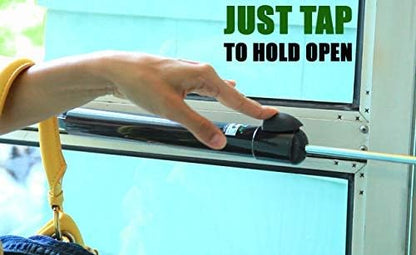 Touch 'n Hold Smooth Door Closer - Single Kit (Green) - Standard-Duty Door Closer with Touch-Button Hold Open Feature & Smooth Closing Motion – for (Medium & Lightweight) Storm, Screen Doors.