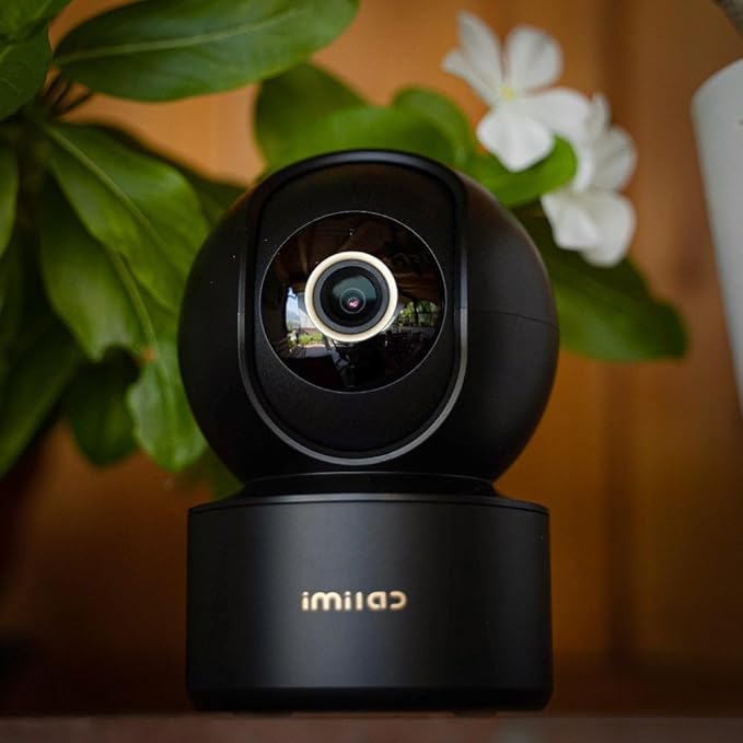 IMILAB C22 3K Security Indoor Camera - 360° View Home Camera with Color Night Vision for Baby/Pet Monitor, Plug-in 2.4Ghz WiFi 6 Inside Cam, 2-Way Audio, AI Detection, Local/Cloud Storage(Black)