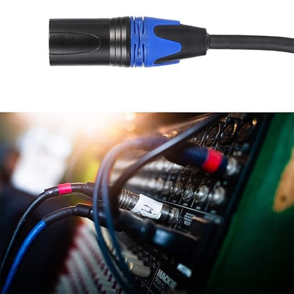 1 Male to 2 Female XLR Y Splitter Micrphone Cable,(11.8 inches / 2 Pack) 3pin Male to Dual Female Y-Splitter Balanced Mic Audio Cables for Stereo Mic to L & R Audio Track