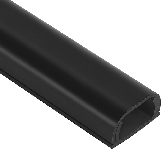 Cable Hider Raceway Kit, 68in Wire Hiders for TV on Wall, Paintable Cord Cover Channel, Cord Hider for Wall Mounted TV in Home Office, 4X L17in X W0.95in X H0.47in, Black