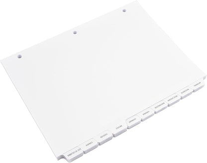 Exhibitindexes® State Divider Tabs/Indexes 3 Hole Punched