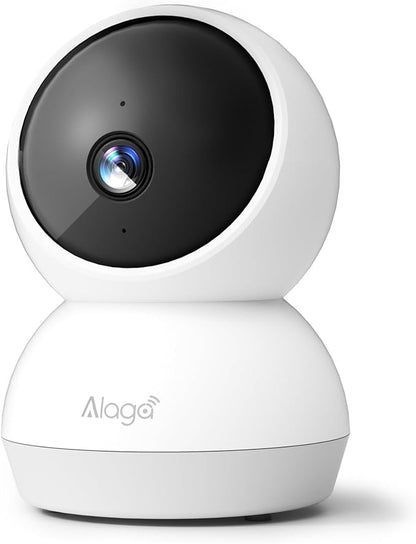 2K Indoor Security Camera, AI Human Pet Motion Detection, 2.4/5 GHz, 360° Pan Tilt, Night Vision, 2-Way Audio, Compatible with Alexa & Google Assistant (Standard Configuration)