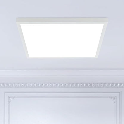 Mcacggo 2x2 FT LED Flat Panel Light Surface Mount Dimmable & 3000K/4000K/5000K in one - 40W 24x24 inch Backlit Flush Mount Ceiling Fixture, Bright 4400LM, 100-277V, ETL Listed, 4-Pack