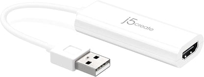 j5create USB to HDMI Display Adapter- USB to HDMI 1080P Cable Converter Adapter for Windows (JUA195)