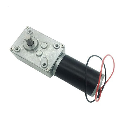 BRINGSMART A58SW31ZY 12V DC Worm Gear Motor Self-Locking Reversed Mini Turbine Geared Motor for DIY Robot Rotating Table Door Lock Curtain Machine (12V 260rpm)