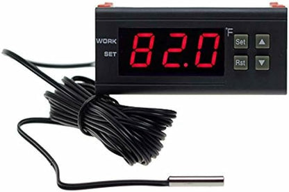 bayite DC 12V Fahrenheit Digital Temperature Controller 10A 1 Relay with NTC 10K Sensor