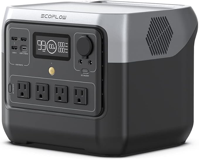 EF ECOFLOW Portable Power Station RIVER 2 Pro, 768Wh LiFePO4 Battery, 70 Min Fast Charging, 4X800W (X-Boost 1600W) AC Outlets, Solar Generator for Outdoor Camping/RVs/Home Use Black