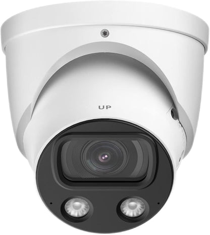 EmpireTech IPC-Color4K-T 4K Full-Color Ultra Low Light 8MP 1/1.2" CMOS Smart AI Starlight Turret IP Camera,Build-in Warm LED, Built-in Mic,Motion Detection,PoE and ePoE,IPC-Color4K-T 3.6mm White