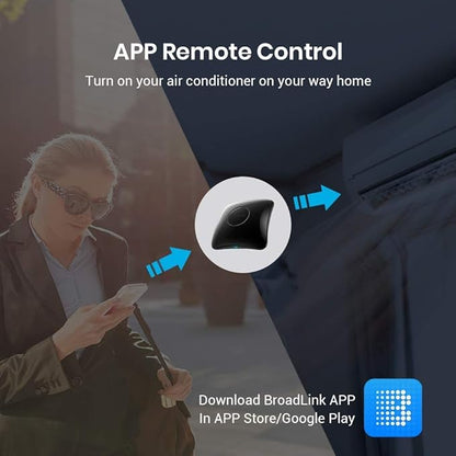 BroadLink RM4 pro Smart Remote and Sensor Cable Set RM4 pro S (2.4 GHz Wi-Fi Only), Universal IR RF Remote Control Hub with Temperature Humidity Monitor USB Cable, Works with Alexa & IFTTT