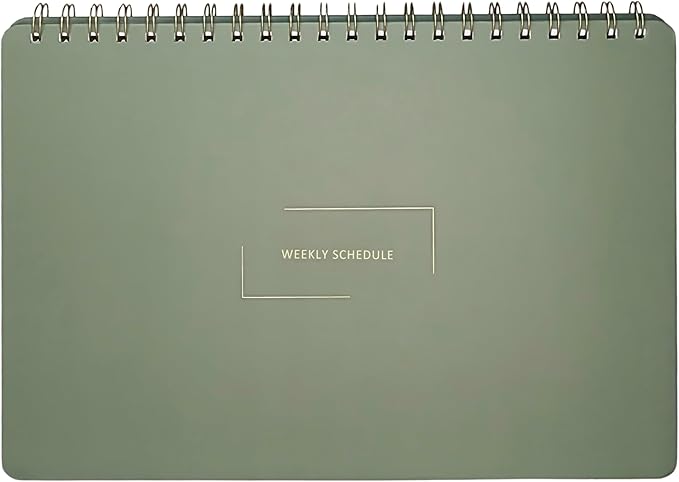 Undated Weekly Schedule | Business Planner | 8.25” x 11.75” ADHD Organizer | Premium Multi-Layout Schedule | Evergreen | Landscape Layout