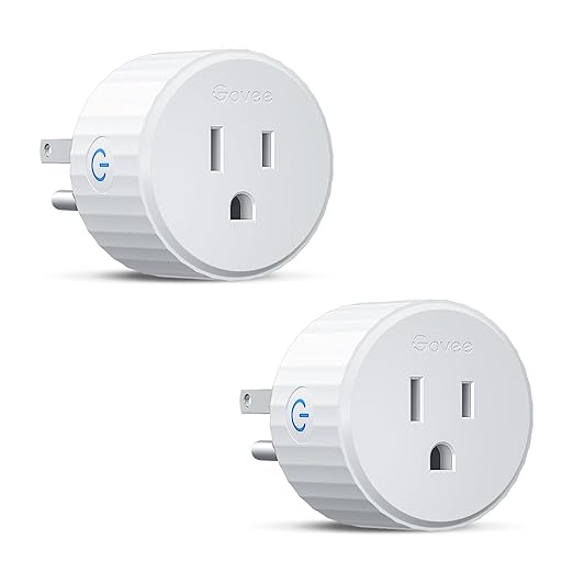 Govee Smart Plug, WiFi Plugs Work with Alexa & Google Assistant, Smart Outlet with Timer & Group Controller, WiFi Outlet for Home, No Hub Required, ETL & FCC Certified, 2.4G WiFi Only, 2 Pack