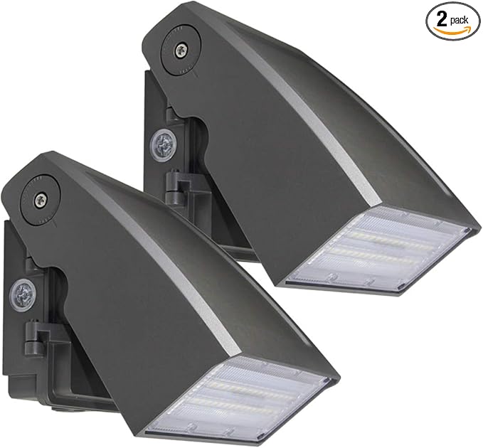 DAKASON (2 Pack) 30W LED Wall Pack, Dusk-to-Dawn Photocell, Adjustable Head, Full Cut-Off Security Light, 5000K 3300lm Replaces 100-150W HPS/HID IP65 Waterproof Outdoor Lighting Fixture, ETL Listed