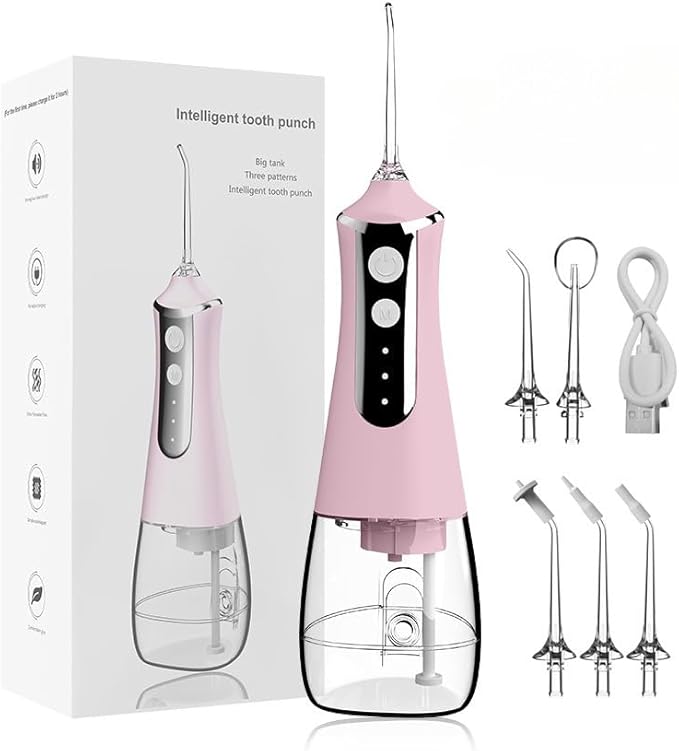 Electric Water Flosser Water Flosser Portable Dental Flosser Oral Cleaning (L10 Pink)