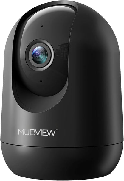 MUBVIEW Cameras for Home Security, Indoor Security Camera, 2.4/5GHz WiFi Wired Camera Ideal for Dog/Elder/Baby, Motion Tracking, Two-Way Audio, Pan Tilt, 7X24, 2K Night Vision