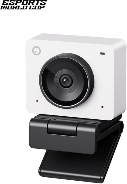 OBSBOT Meet 2-4K Webcam for PC with 1/2" Sensor, AI Framing & Autofocus, Beauty Mode, Lightweight, Gesture Control, HDR, Dual Microphone, 60 FPS, Web Cam for Streaming, Meeting, Gaming. (Cloud White)