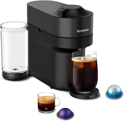 Nespresso Vertuo Pop+ Coffee and Espresso Machine by De'Longhi, Liquorice Black