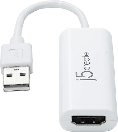 j5create USB to HDMI Display Adapter- USB to HDMI 1080P Cable Converter Adapter for Windows (JUA195)