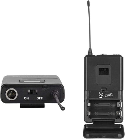 Wireless Microphone System Pro Audio 8 Channel UHF 8 Lavalier Bodypacks 8 Lapel Mic 8 Headsets for Karaoke System Meeting Church Speaking Conference Wedding Party Frequency B