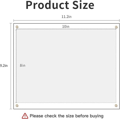 Kalami 3 Pack 8x10 Picture Frame Wall Mount Self Adhesive, Clear Acrylic No Drill Floating Frameless Poster Frame for Office Photo Canvas Document Gallery, Full Frame Size 10x11