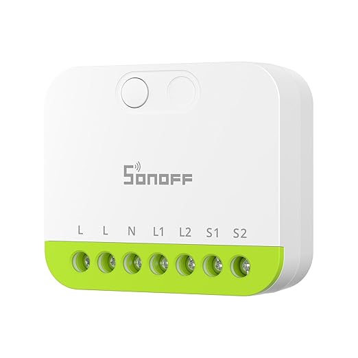 SONOFF MINI Duo 2 - Channel Zigbee Smart Switch, Zigbee 3.0 Enabled, 16A Total Load, Compact for Standard Boxes, Remote & Automated Control via Zigbee Hub
