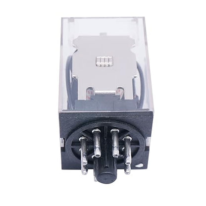 TWTADE/JTX-2C, MK2P-I DPDT Power Relay with Plug-in Terminal Socket Base, AC 24V Coil, 8 Pin 2NO 2NC