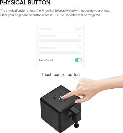 Mini BT Fingerbot Home Automation Controller with Touch Button APP Control Voice Control Schedule Timer Fingerbot Home Appliances Switch Pusher Smart Controller (BT Gateway Required)