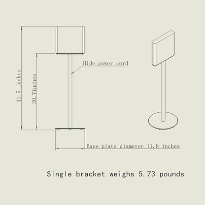 ZGOUO Floor Speaker Stand is Suitable for Sony HT- A9M2 Surround Sound System,The Bracket is Made of Aluminum Alloy Material and can Hide The Power Cord (Custom Pair)