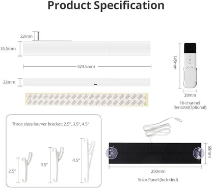 Zigbee Plantation Shutters Motor for Motorized Plantation Shutters and Automatic Curtain Opener, Requires Tuya Zigbee Hub (Only Motor)