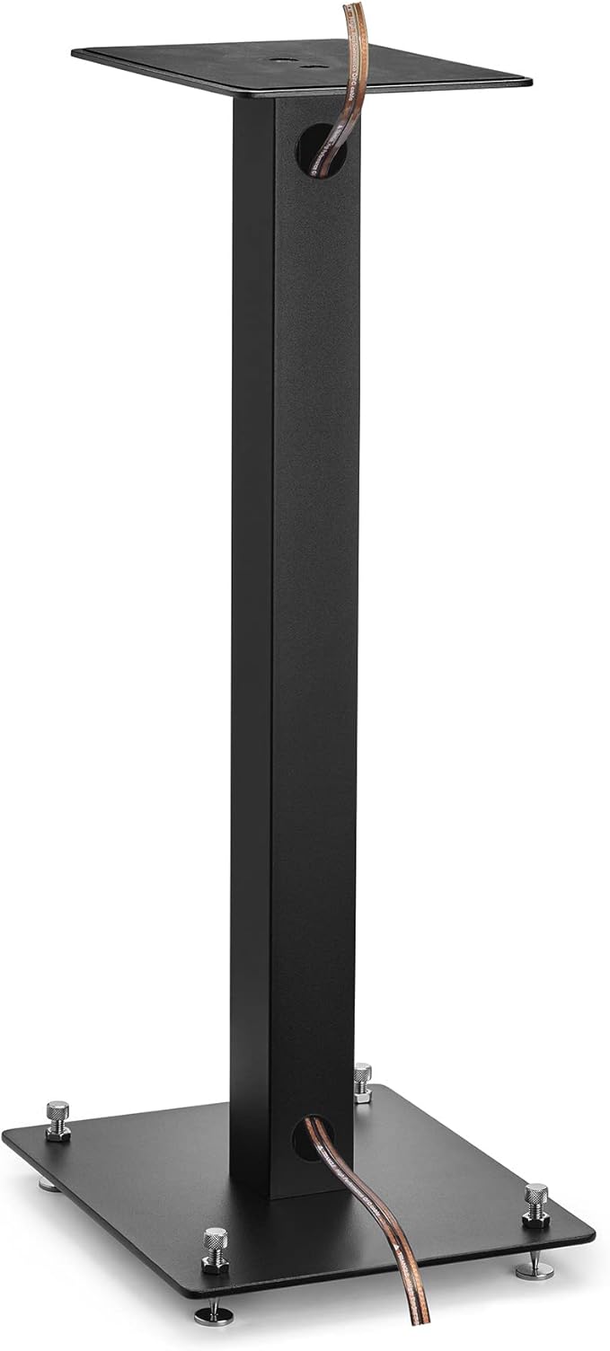 triangle - Speaker Stands S01 for Home Theater & HiFi Bookshelf Speakers - Height 600 mm - Universal Compatibility Stands - Black (Pair)