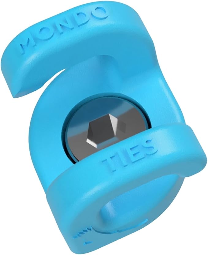 KONDOR BLUE x Armando Ferreira | MondoTies Cable Management Clips for Cameras | Cable organization, 1/4"-20 Mounted, Holds 2-3 cables, & Supports up to 20lbs of force (10-Pack) | Blue