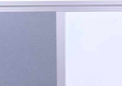 36 x24 inch Cork & Dry Erase Combo Board - Magnetic Whiteboard & Grey Bulletin Board for Office, Home, Classroom | Wall-Mountable with Aluminum Frame & Pen Tray