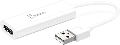 j5create USB to HDMI Display Adapter- USB to HDMI 1080P Cable Converter Adapter for Windows (JUA195)