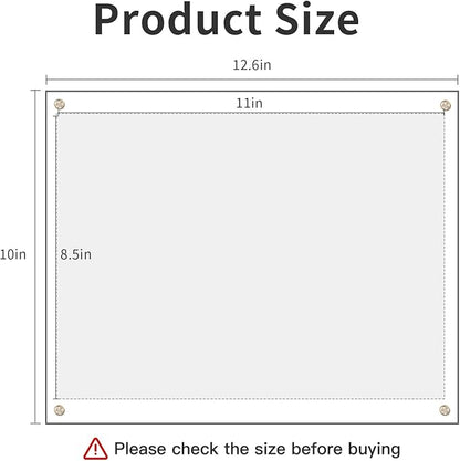 Kalami 8.5x11 Acrylic Wall Mount Picture Frame Self Adhesive, No Drill Floating Frameless Clear Photo Frame for Artwork Diploma Certificate or A4 Letter Size Document Display-Full Frame is 10x13