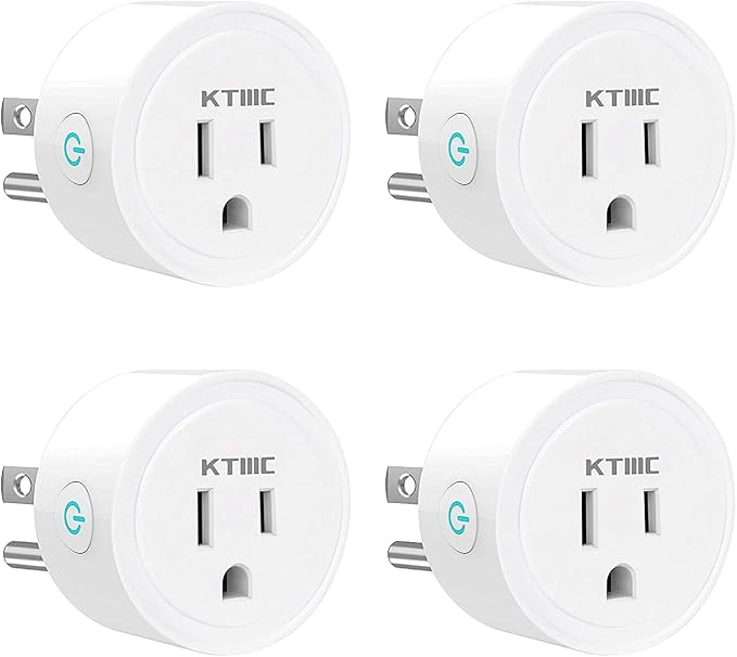 KTMC Smart Plug 4 Pack, Alexa & Google Home Compatible, No Hub Required, Remote Control, ETL Certified