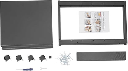 4-Tier AV Media Stand Rack, Black Rolling Stereo Audio Rack Stand with Wheels, Mobile & Space-Saving Design, Perfect for Speakers, DVD Players, Amplifiers (19.7 * 15.7 * 27.4in)