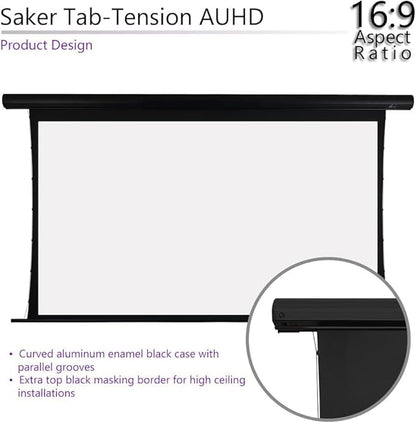 Elite Screens Saker Tab-Tension AcousticProUHD RC1 Kit, Acoustically Sound Transparent Projector Screen, SKT110UH2-E24-AUHD