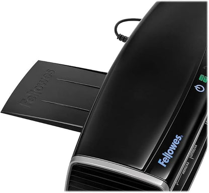 Fellowes Laminator Venus 2 125, Rapid 30-60 Second Warm-up Laminating Machine, with Laminating Pouches Kit (5734801), Black, Silver, 5.1" x 21.3" x 8.2"