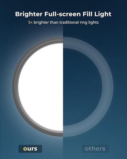 Aureday 12” Selfie Ring Light with Stand, Overall 79” Tall Ringlight Stands with Remotes and Phone Holder, Professional Floor Stand Light Ring for Video Recording/Live Stream/TikTok/Photography/Barber
